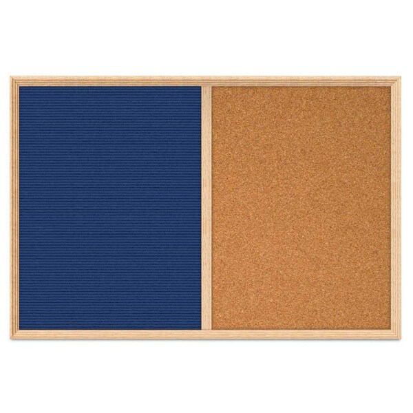 Enclosed Corkboard, 1 Door, 18"x24", 4" Fra